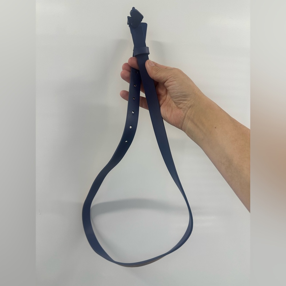Kate Spade Navy Blue Thin Leather Belt XL